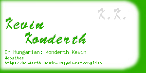 kevin konderth business card